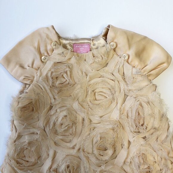 The Children’s Place Champagne Tulle Rose Dress - Picture 3 of 7